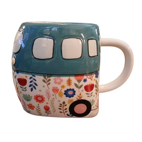 Mainstays Home is Where You Park It Coffee Mug Vintage Retro VW Bus 20.96oz NEW - Picture 5 of 7